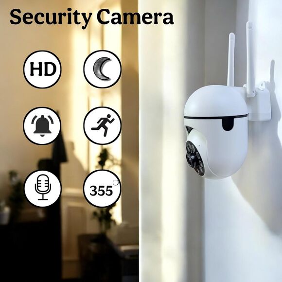 2.0MP HD WiFi Security Camera 360° Smart Cam 2.4/5G Night Vision Motion Detect - Picture 8 of 16